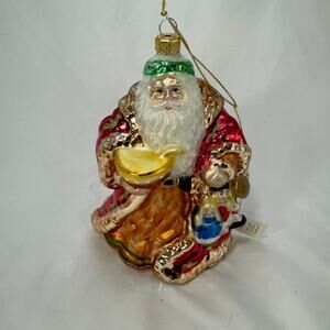 VTG Kurt Adler blown glass Santa ornament